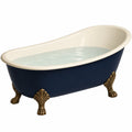 Bañera Clawfoot de Hierro Fundido Azul/Blanco 170 cm