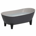 Bañera independiente de plástico negro 120x60x58 cm