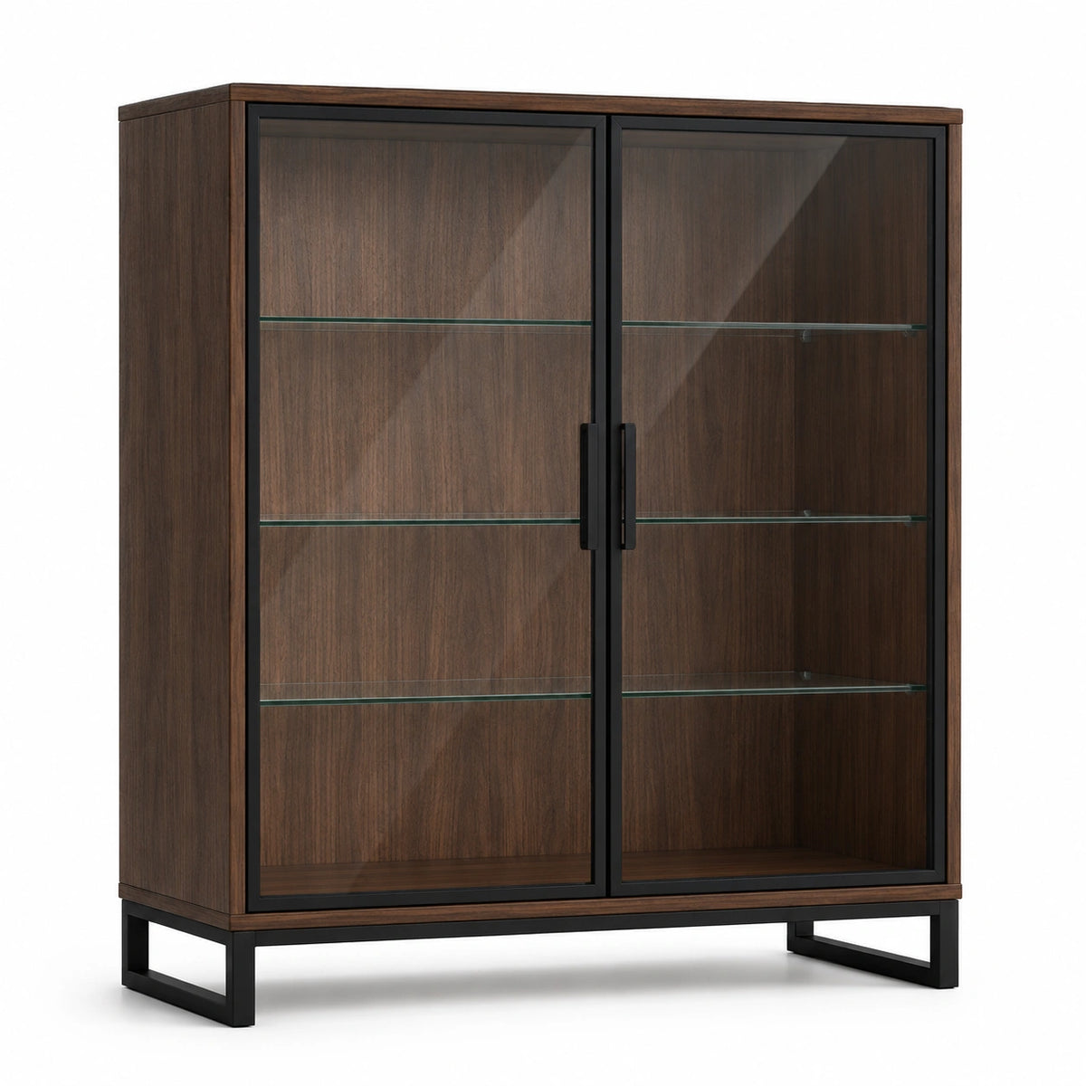 Vitrina de Madera y Vidrio Marrón 120x40x160 cm