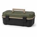 Caja de herramientas de plástico verde/negro con asa 35cm