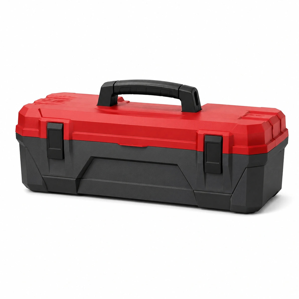 Caja de herramientas de plástico rojo y negro 45 cm