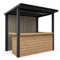 Bar de jardín de metal y madera para exteriores 200x100x220 cm