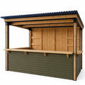 Puesto de Madera y Metal para Exterior 250x120x220 cm