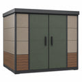 Cobertizo Exterior de Paneles con Puertas Dobles de 200 x 150 x 180 cm