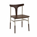 Silla de madera y acero Marrón 80cm