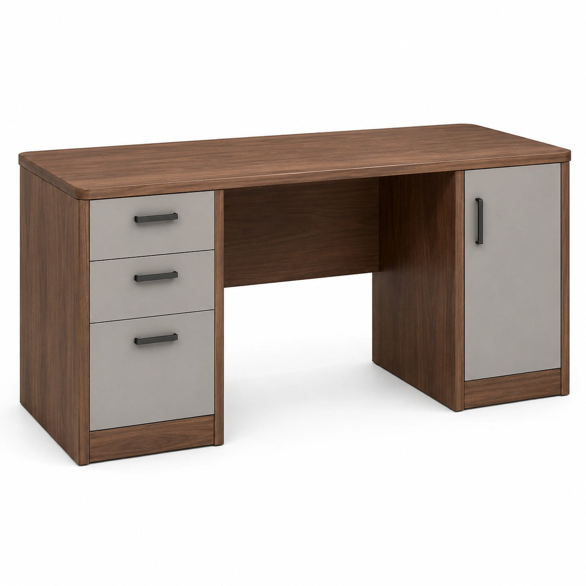 Escritorio de Madera y MDF con Cajones y Puerta 140x60x75 cm