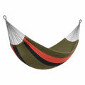 Hamaca de Algodón Tejido Exterior 200cm Verde/Rojo/Negro