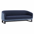 Sofá de tres plazas azul oscuro y claro 210 cm